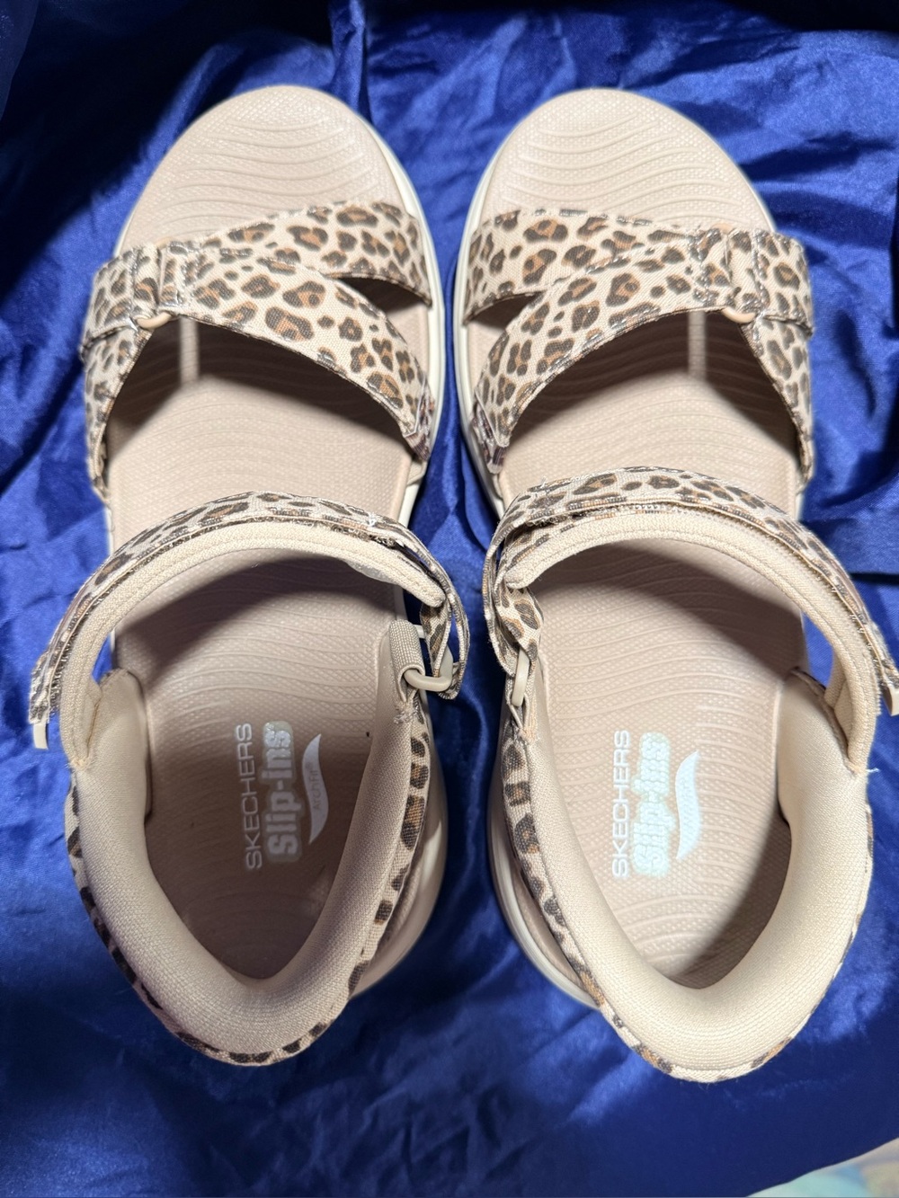 Skechers Women's Leopard Print Sport Sandals - Beige